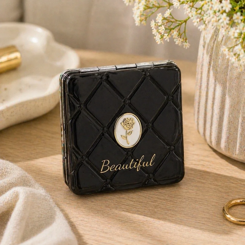 3 Pack Folding Compact Mirror Portable Pocket Makeup Dual-Sided Travel Gift